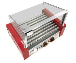 ГРИЛЬ РОЛИКОВЫЙ AIRHOT АППАРАТ ДЛЯ ХОТ-ДОГОВ С ЗАЩИТНЫМ ЭКРАНОМ RG-9S