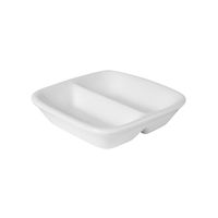 Менажница фарфор CAMEO IMPERIAL WHITE 2-Х секционная L7,5СМ H2,1СМ 210-013
