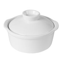 Горшочек для запекания CAMEO IMPERIAL WHITE с крышкой 240МЛ D12,3СМ H8СМ 210-40