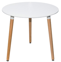 Стол S-0307 EAMES DST D.800 белый опоры дерево