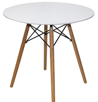 Стол S-0309 EAMES DSW D.800 белый опоры дерево