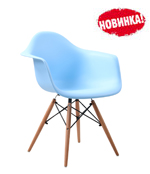 СТУЛ С ПОДЛОКОТНИКАМИ EAMES WOOD ГОЛУБОЕ
