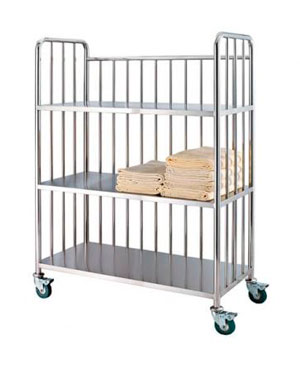 ТЕЛЕЖКА-СТЕЛЛАЖ ОЛДАК ДЛЯ ПРАЧЕЧНОЙ ИЗ НЕРЖ. ТП 20 