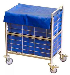 ТЕЛЕЖКА ОЛДАК ДЛЯ СБОРА ГРЯЗНОГО БЕЛЬЯ С УСИЛЕНИЕМ БОРТОВ ТБ 14.5 