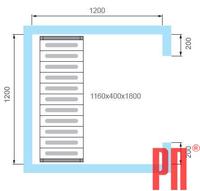 Стеллаж POLAIR LOAD.ME.POLY 18AL.4PP40.17B 4 уровня, базовая секция Стеллаж POLAIR LOAD.ME.POLY 18AL.4PP40.17B 4 уровня, базовая секция