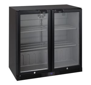 Шкаф холодильный со стеклом TEFCOLD DB202H барный черный  