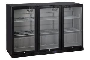 Шкаф холодильный со стеклом TEFCOLD DB302H барный черный  