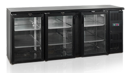 Шкаф холодильный со стеклом TEFCOLD CBC310G барный черный Шкаф холодильный со стеклом TEFCOLD CBC310G барный черный