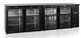 Шкаф холодильный со стеклом TEFCOLD CBC410G барный черный Шкаф холодильный со стеклом TEFCOLD CBC410G барный черный
