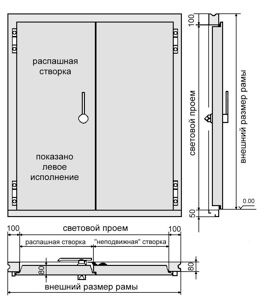 Teledoor Распашные двери двухстворчатые KT 8 Teledoor Распашные двери двухстворчатые KT 8