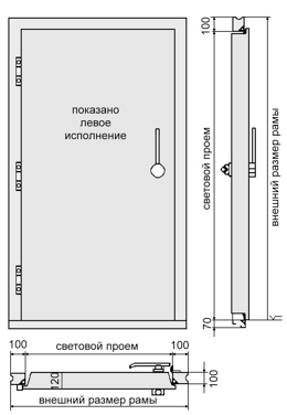 Teledoor Распашные двери одностворчатые GT 12 Teledoor Распашные двери одностворчатые GT 12