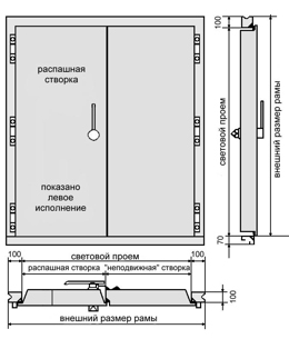 Teledoor Распашные двери двухстворчатые GT 12 Teledoor Распашные двери двухстворчатые GT 12