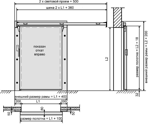 TELEDOOR Откатные ворота одностворчатые KSL 8 GSL 8 TELEDOOR Откатные ворота одностворчатые KSL 8 GSL 8