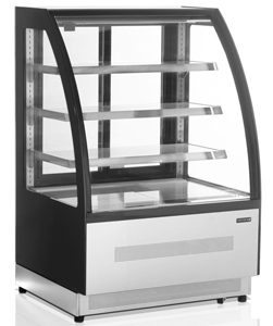 Витрина холодильная кондитерская TEFCOLD LPD900C-P/BLACK черная/нерж