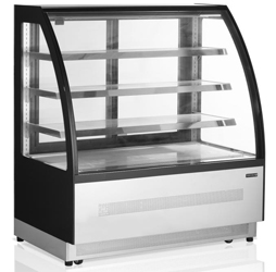 Витрина холодильная кондитерская TEFCOLD LPD1200C-P/BLACK черная/нерж 