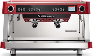 Кофемашина рожковая NUOVA SIMONELLI NUOVA AURELIA MP 2GR 220V 
выс. гр. автомат красная/сталь