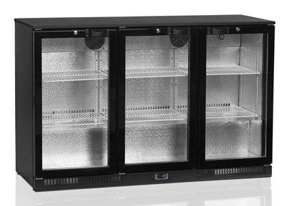 Шкаф холодильный со стеклом TEFCOLD DB300H-3-P барный черный 